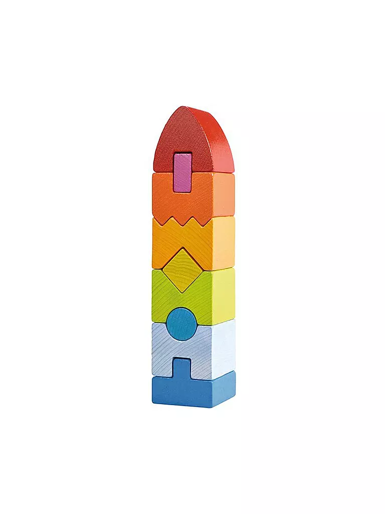 HABA | Stapelspiel Regenbogen-Hochhaus  | transparent