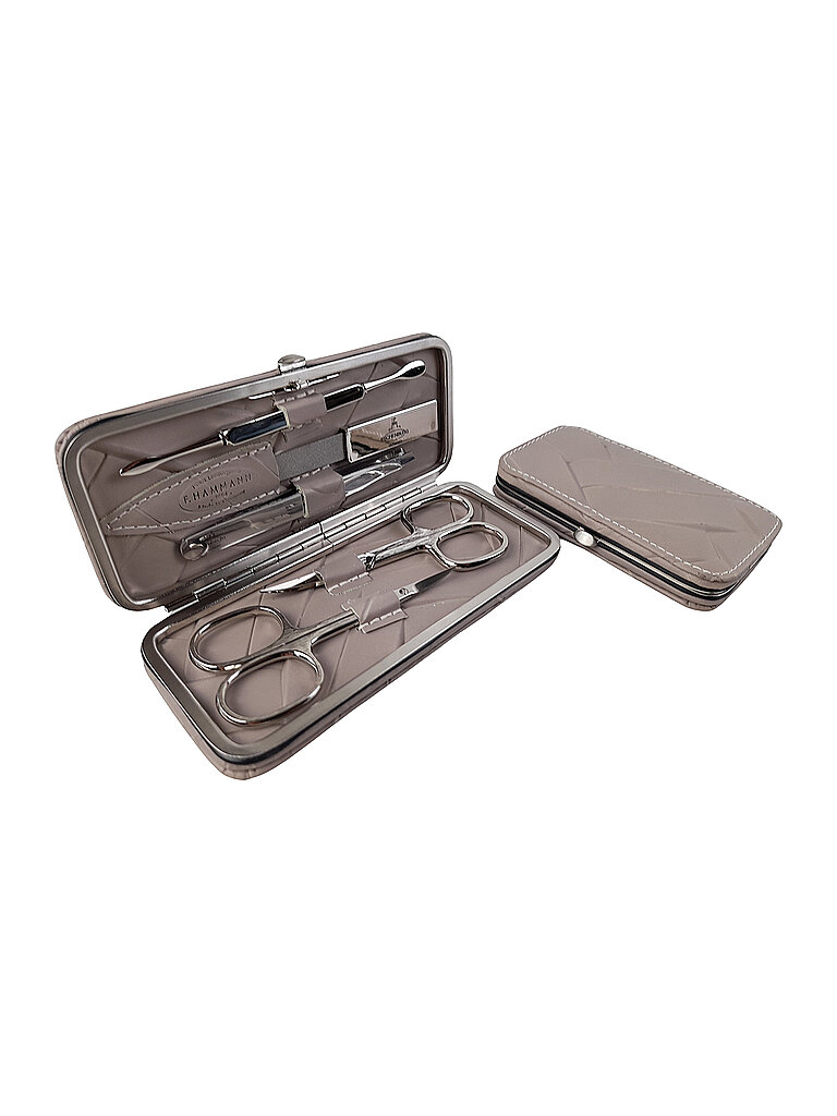 HAMMANN Set de manicura de cuero (Taupe, 5 piezas)