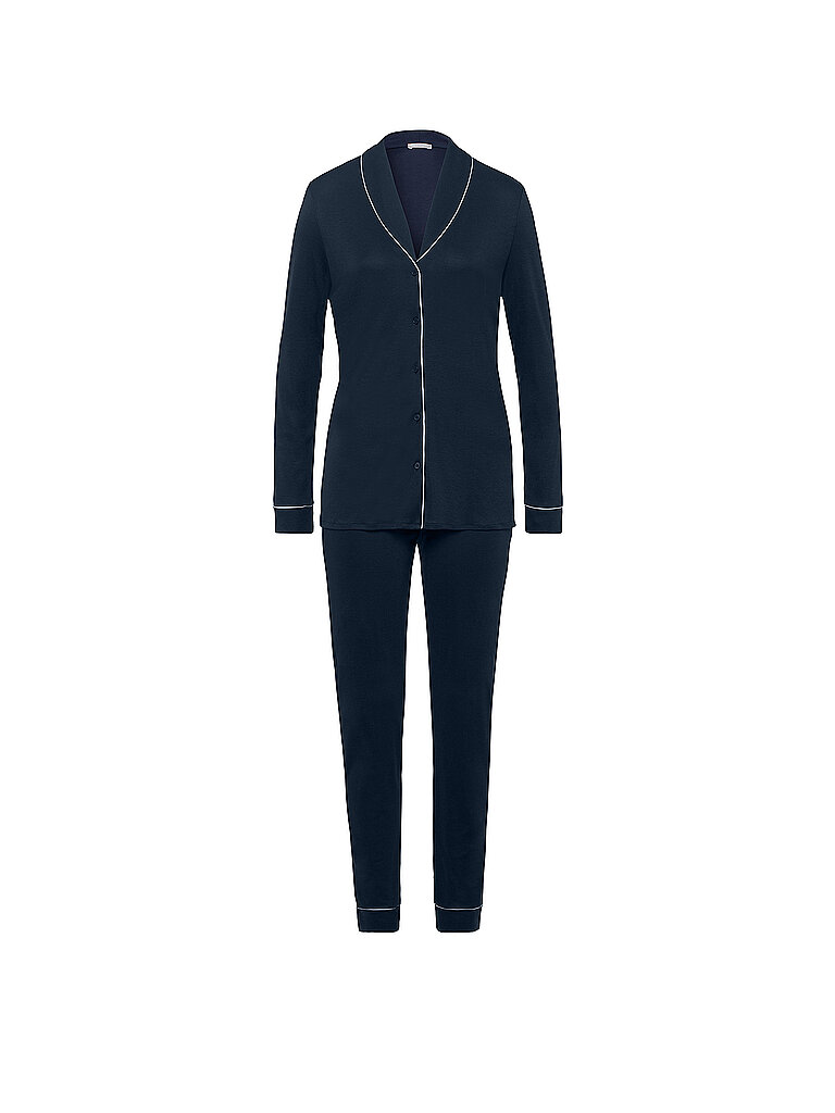 Hanro Pyjama Natural Comfort | S Blau