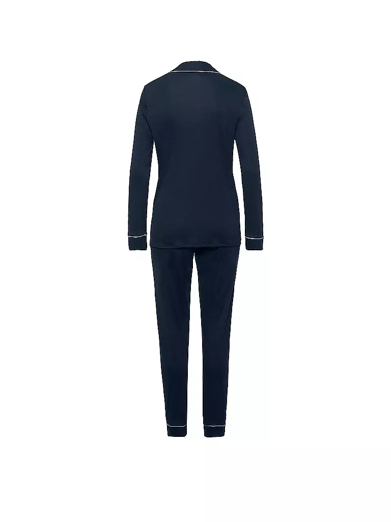 HANRO | Pyjama Natural Comfort | blau