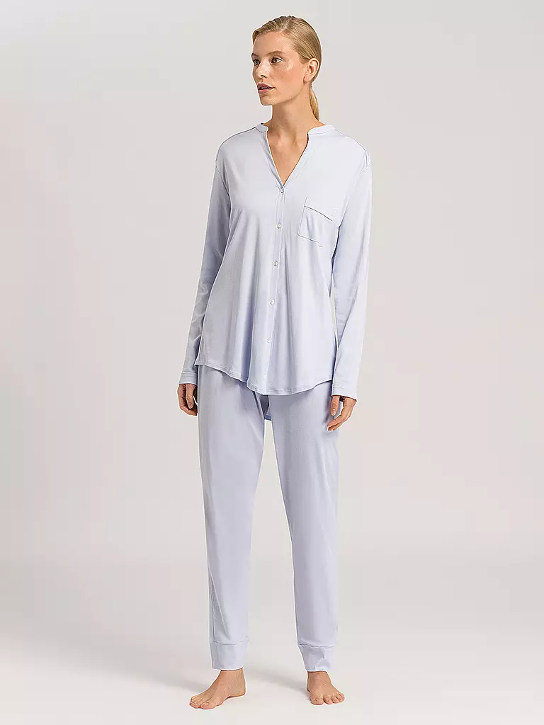 HANRO | Pyjama Pure Essence | blau
