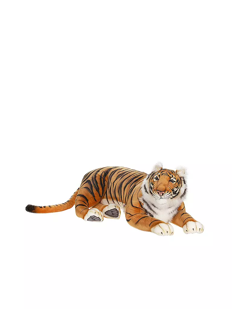 HANSA | Tiger liegend braun 100cm  | transparent