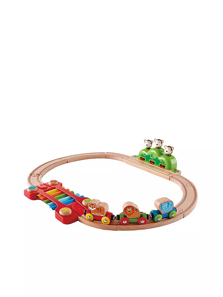 HAPE | Kleines Tier Eisenbahn Set | transparent