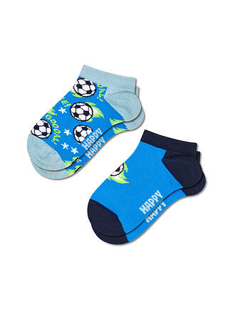 HAPPY SOCKS | Kinder Sneaker Socken 2er Pkg. FOOTBALL blue