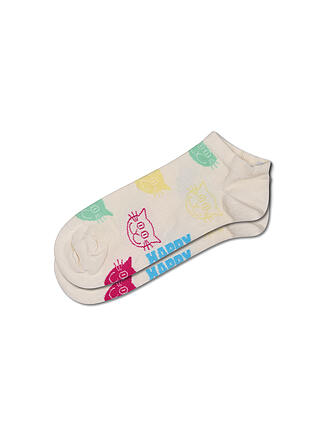 HAPPY SOCKS | Damen Sneaker Socken CAT 36-40 white