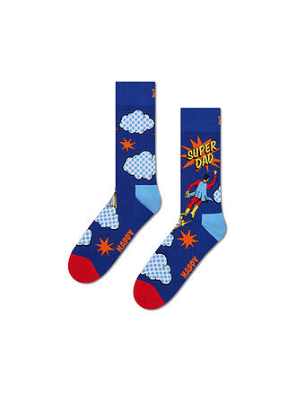 HAPPY SOCKS | Herren Socken FLYING SUPER DAD 41-46 blue