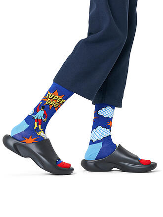 HAPPY SOCKS | Herren Socken FLYING SUPER DAD 41-46 blue