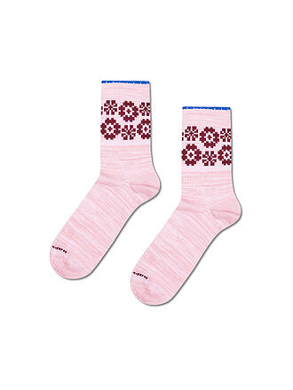 HAPPY SOCKS | Damen Socken FLOWER BORDER 36-40 pink
