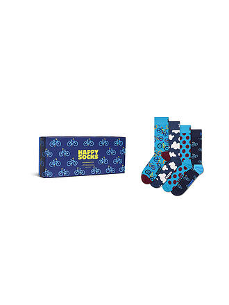 HAPPY SOCKS | Herren Socken Set BIKE SOCKS 4er Pkg. 41-46 blue