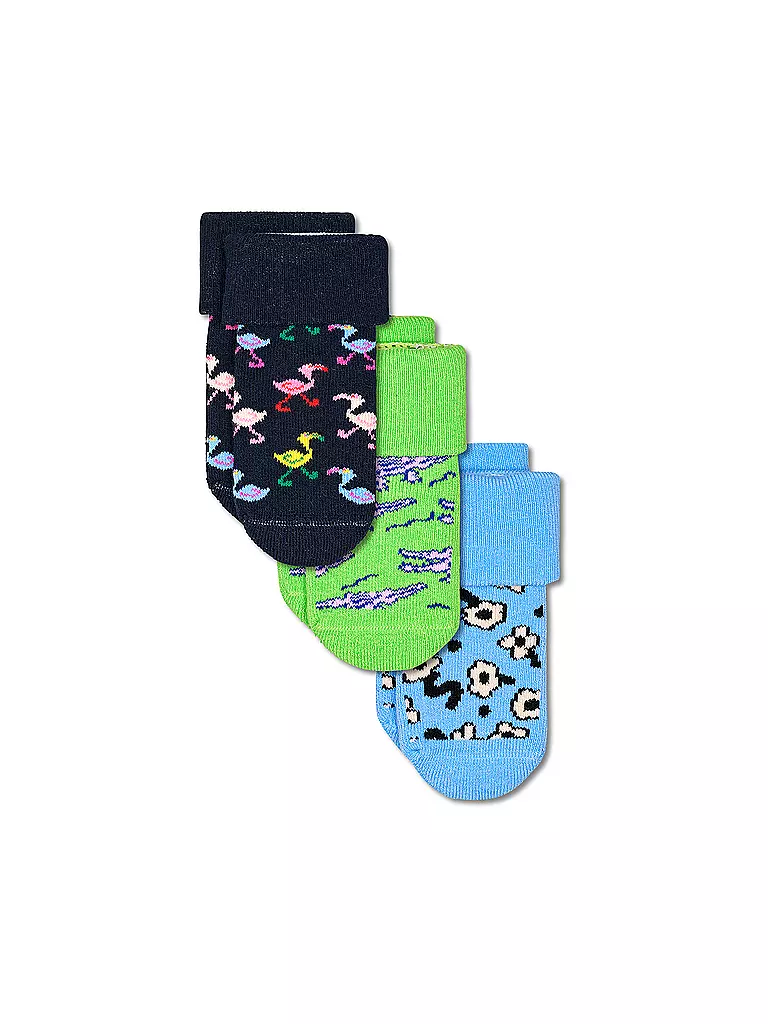 HAPPY SOCKS | Baby Geschenkbox Socken 3er Pkg SUMMER TERRY navy | bunt