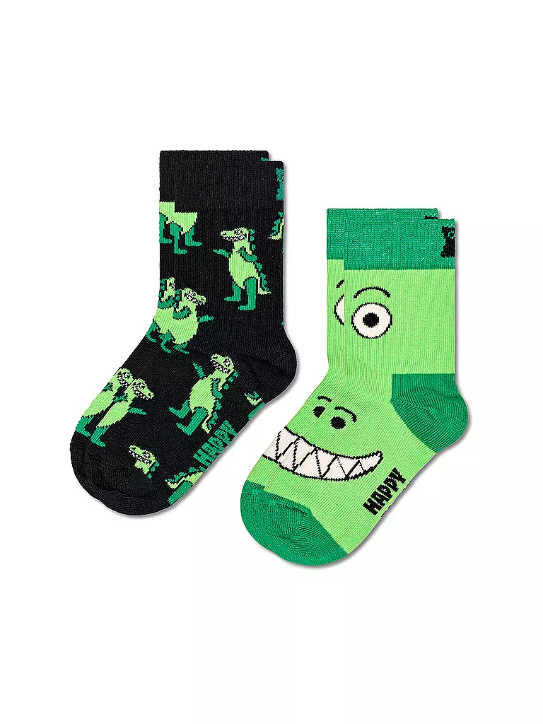 HAPPY SOCKS | Baby Socken 2er Pkg DINO black | schwarz