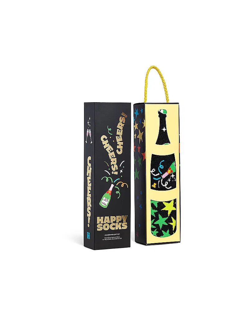 HAPPY SOCKS | Damen Geschenkbox Socken 3er Pkg. CELEBRATIONS 36-40 black | 