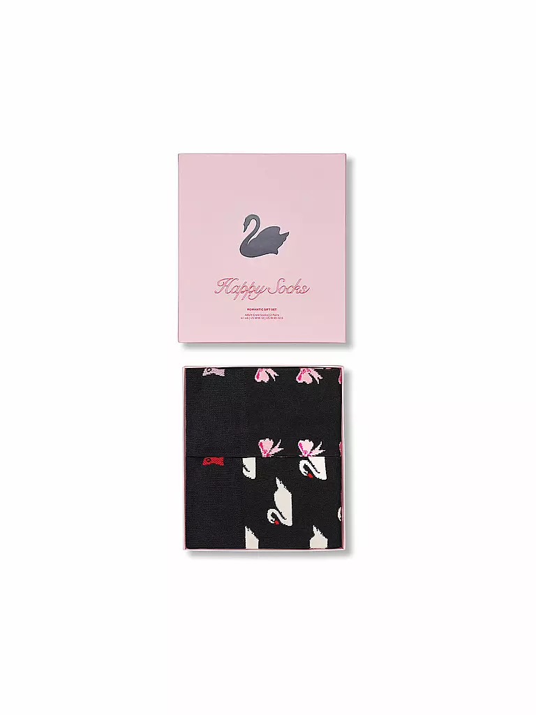 HAPPY SOCKS | Damen Geschenkset 2er Pkg. SWAN 36-40 pink | dunkelblau