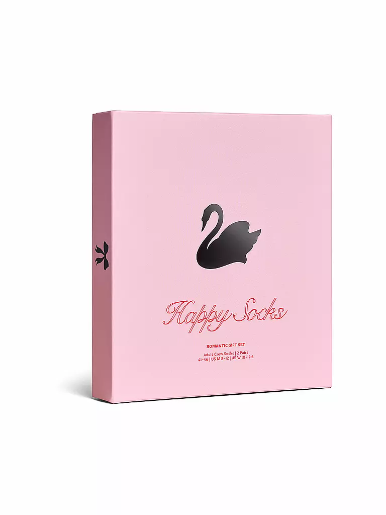 HAPPY SOCKS | Damen Geschenkset 2er Pkg. SWAN 36-40 pink | dunkelblau