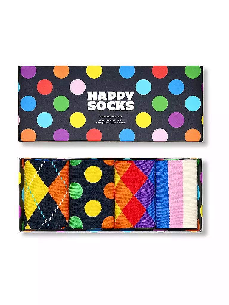 HAPPY SOCKS | Damen Geschenkset 4er Pkg. MULTI 36-40 black | schwarz