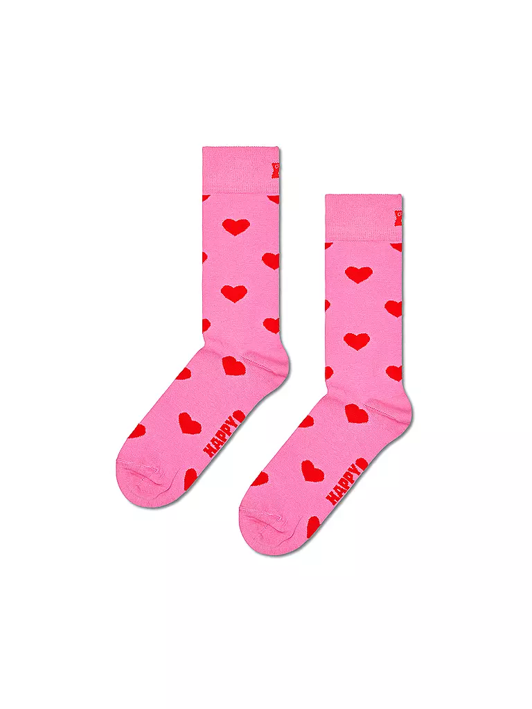 HAPPY SOCKS | Damen Socken Geschenkset HEART 36-40 pink | rosa