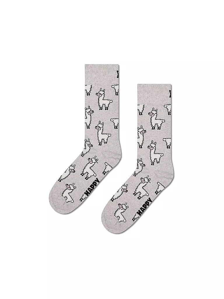 HAPPY SOCKS | Damen Socken LLAMA 36-40 grey | hellgrau