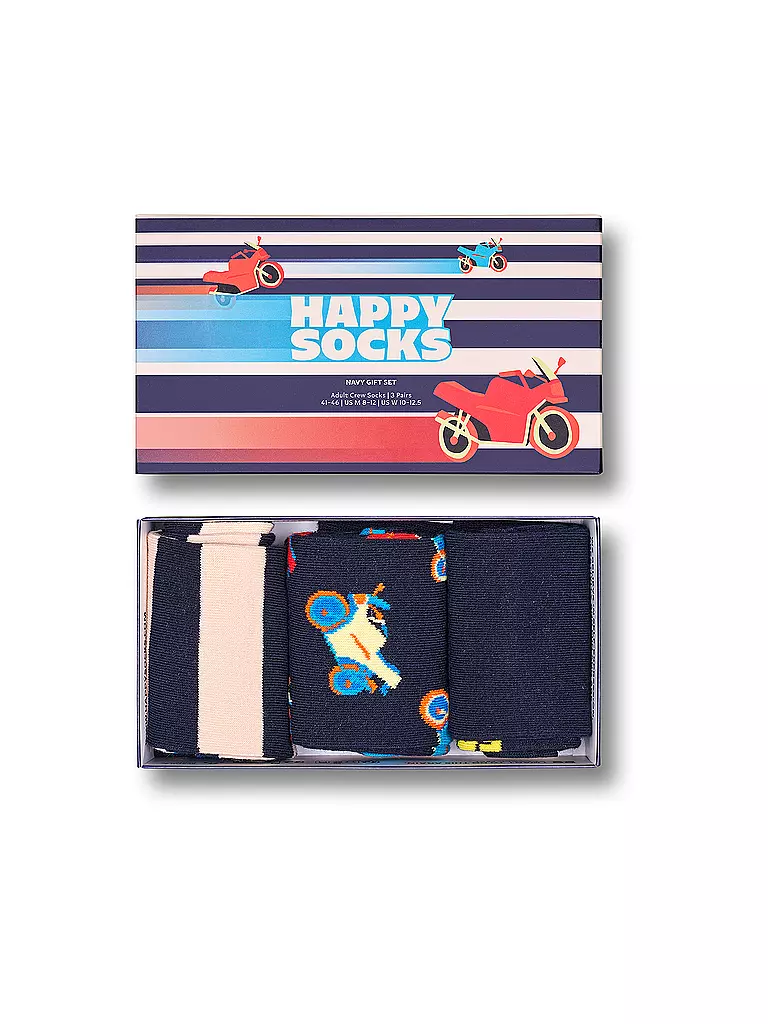 HAPPY SOCKS | Damen Socken NAVY GIFT SET VESPA 36-40 3er Pkg Navy | dunkelblau