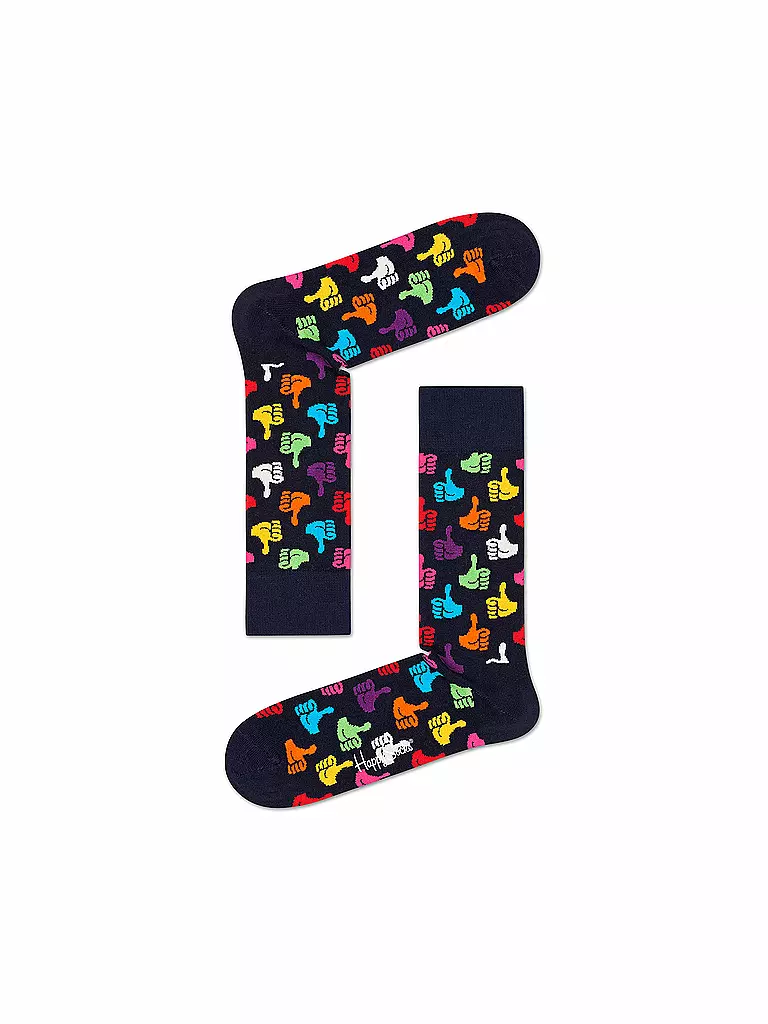 HAPPY SOCKS | Damen Socken THUMBS UP 36-40 navy | dunkelblau