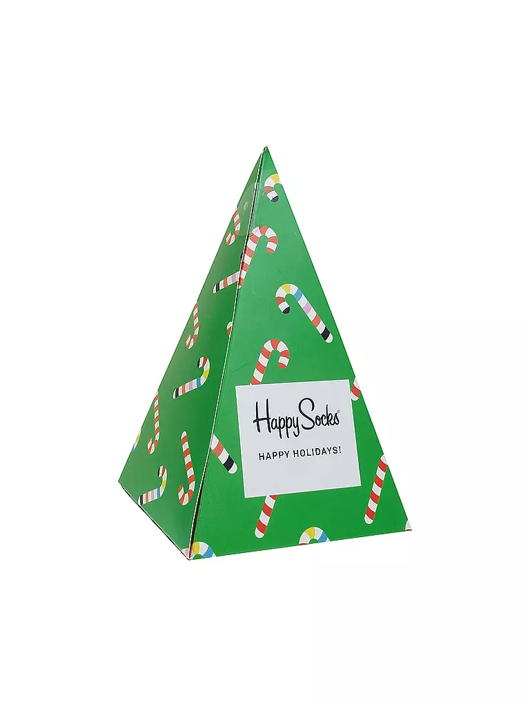 HAPPY SOCKS | Damen-Socken Geschenkbox 3-er "Holiday Tree" 36-40 | bunt