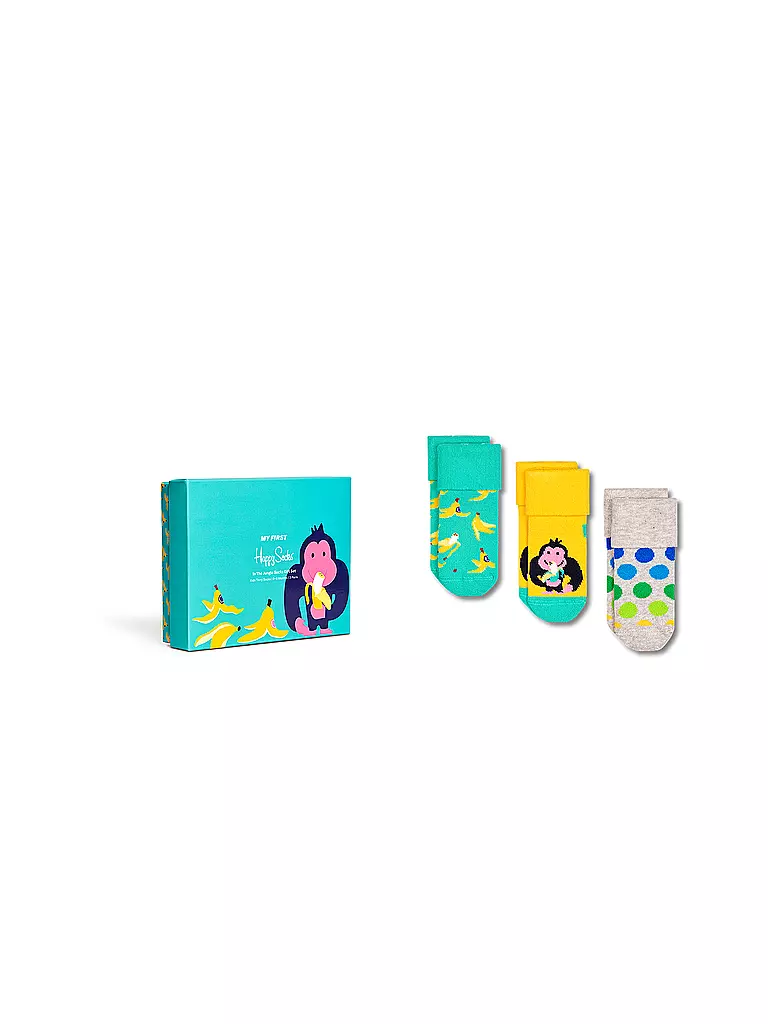 HAPPY SOCKS | Geschenkbox Baby Socken IN THE JUNGLE 3-er Pkg. 0-6M multi | bunt