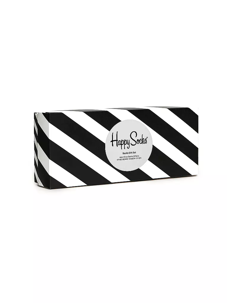 HAPPY SOCKS | Herren Geschenkbox Socken BLACK & WHITE 4-er Pkg 41-46 black | schwarz