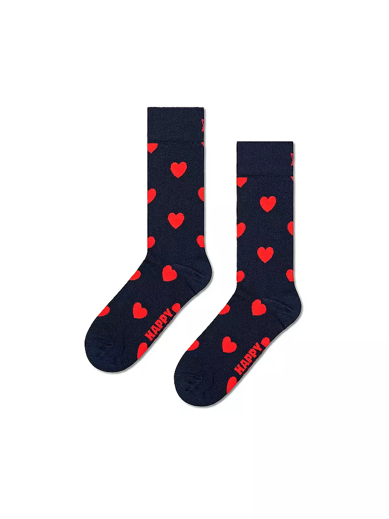 HAPPY SOCKS | Herren Geschenkbox Socken HEART 41-46 navy | dunkelblau