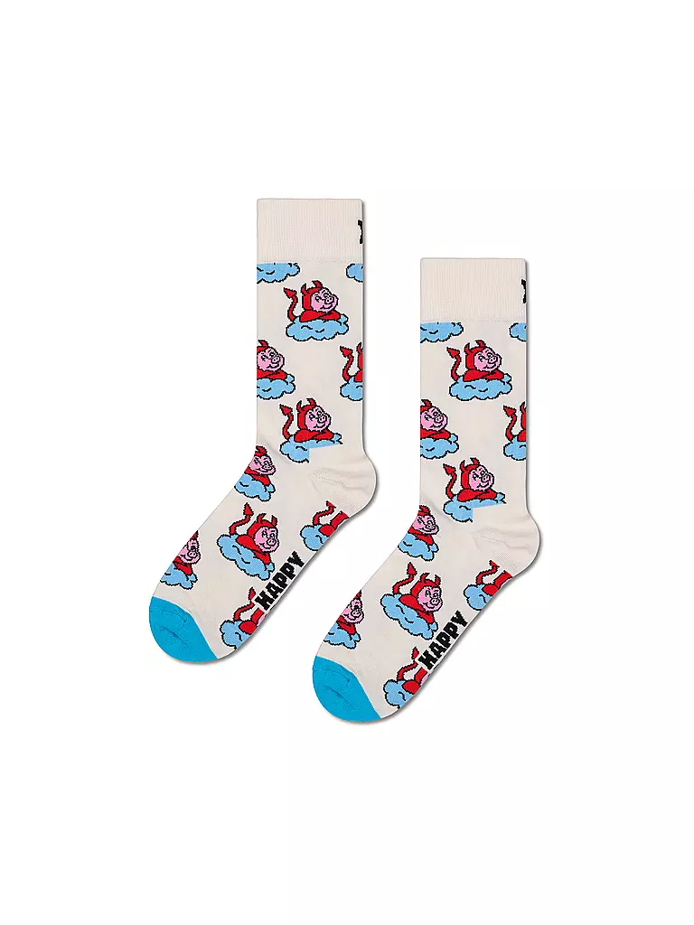 HAPPY SOCKS | Herren Geschenkset 2er Pkg. GOOD BAD PIG 41-46 white | creme