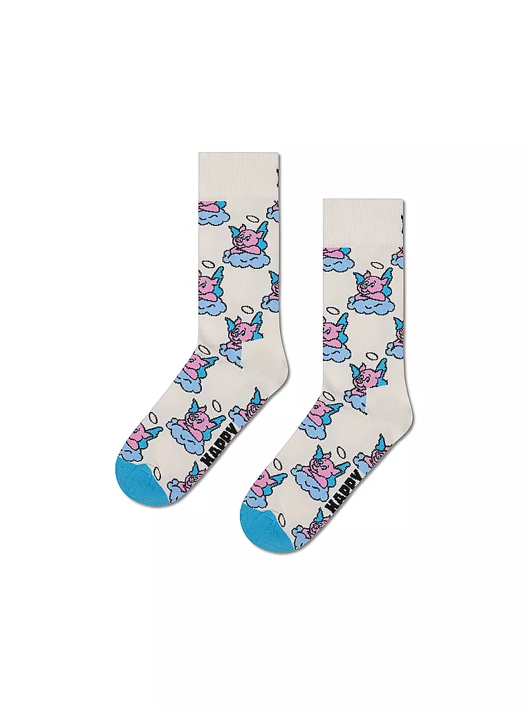 HAPPY SOCKS | Herren Geschenkset 2er Pkg. GOOD BAD PIG 41-46 white | creme