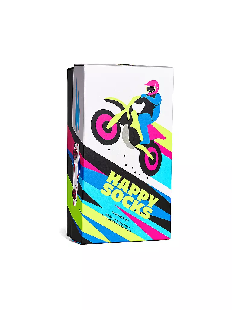 HAPPY SOCKS | Herren Geschenkset 3er Pkg FAST SPORTS 41-46 grey | grau