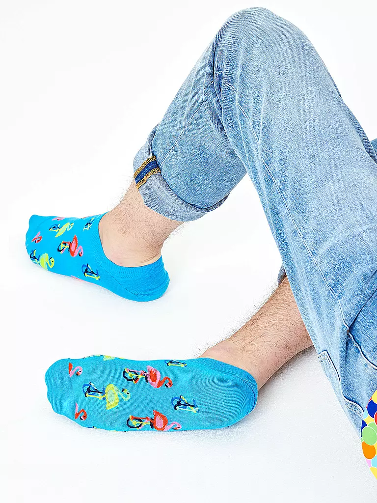 HAPPY SOCKS | Herren Sneakersocken " Now Snow Flamingo " | bunt