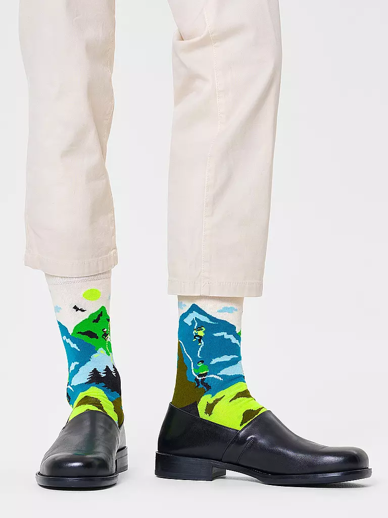 HAPPY SOCKS | Herren Socken 41-46 CLIMBING dark green | dunkelgrün