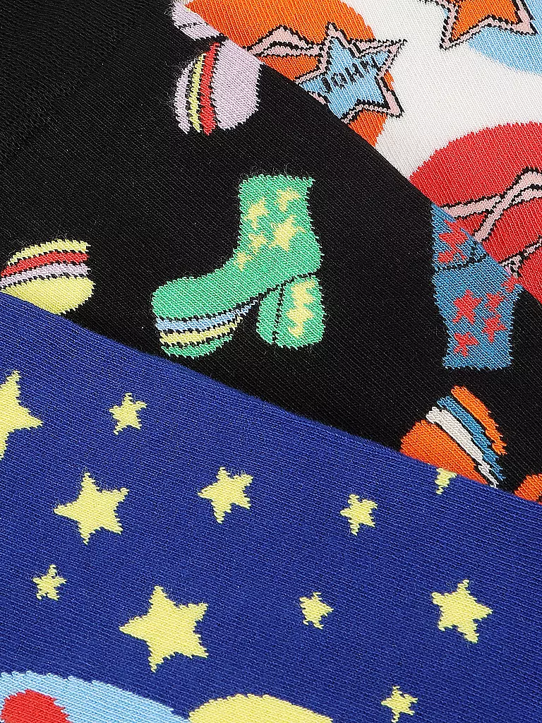 HAPPY SOCKS | Herren Socken ELTON JOHN 3er Pkg. 41-46 black | schwarz