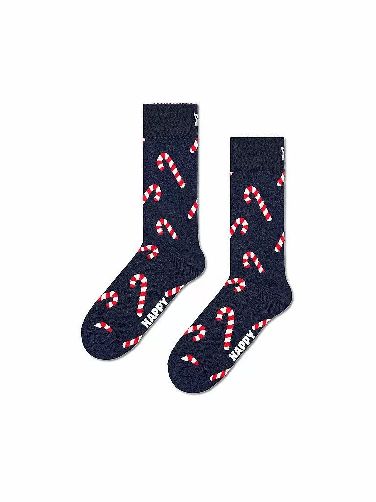 HAPPY SOCKS | Herren Socken Geschenkset X-MAS 3er Pkg. navy 41-46 | dunkelblau