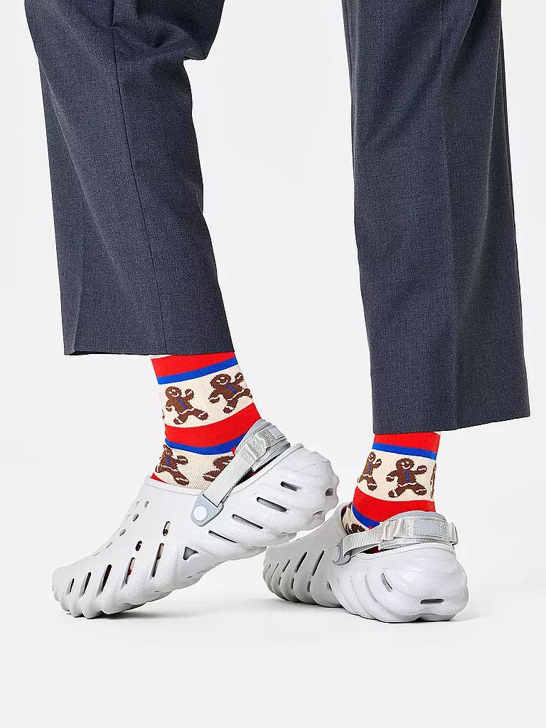 HAPPY SOCKS | Herren Socken GINGERBREAD Gr. 41 - 46 red | Rot