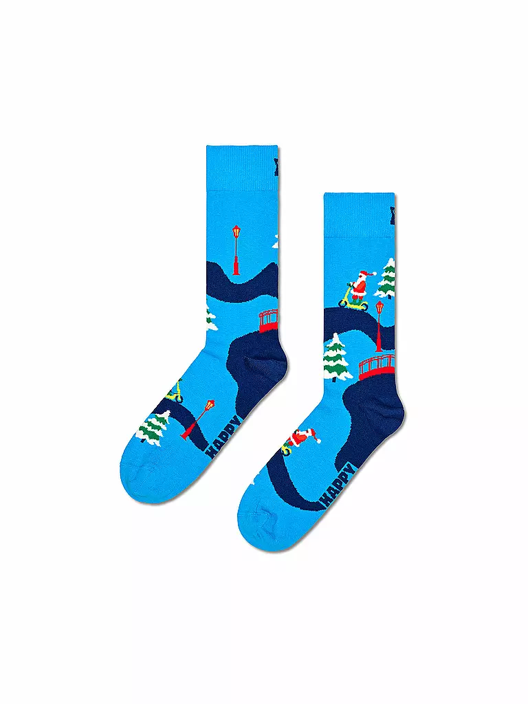 HAPPY SOCKS | Herren Socken HAPPY HOLIDAYS 3er Pkg. light blue 41-46 | hellblau
