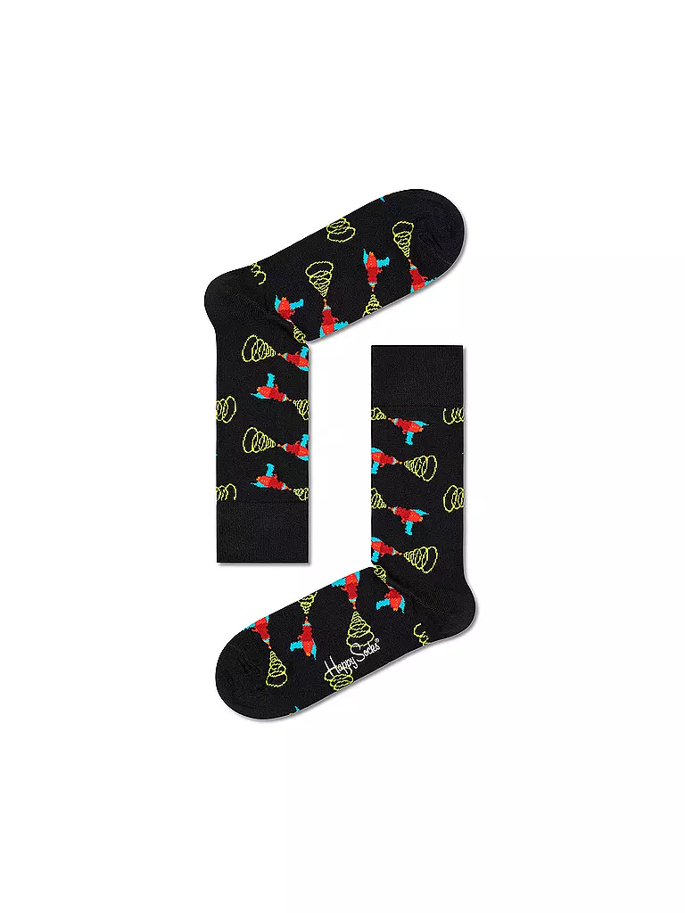 HAPPY SOCKS | Herren Socken LAZER QUEST black / multi | schwarz