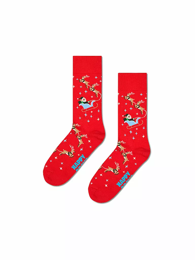 HAPPY SOCKS | Herren Socken SLEIGH 41-46 red | Rot