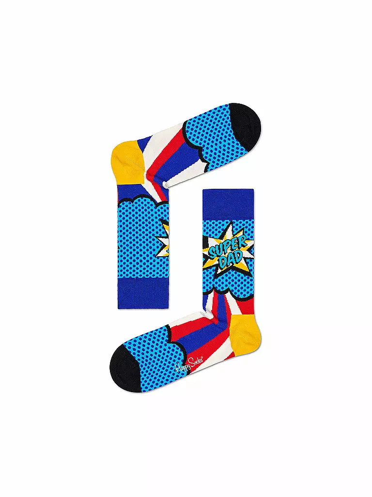 HAPPY SOCKS | Herren Socken SUPER DAD 41 - 46 light blue | blau