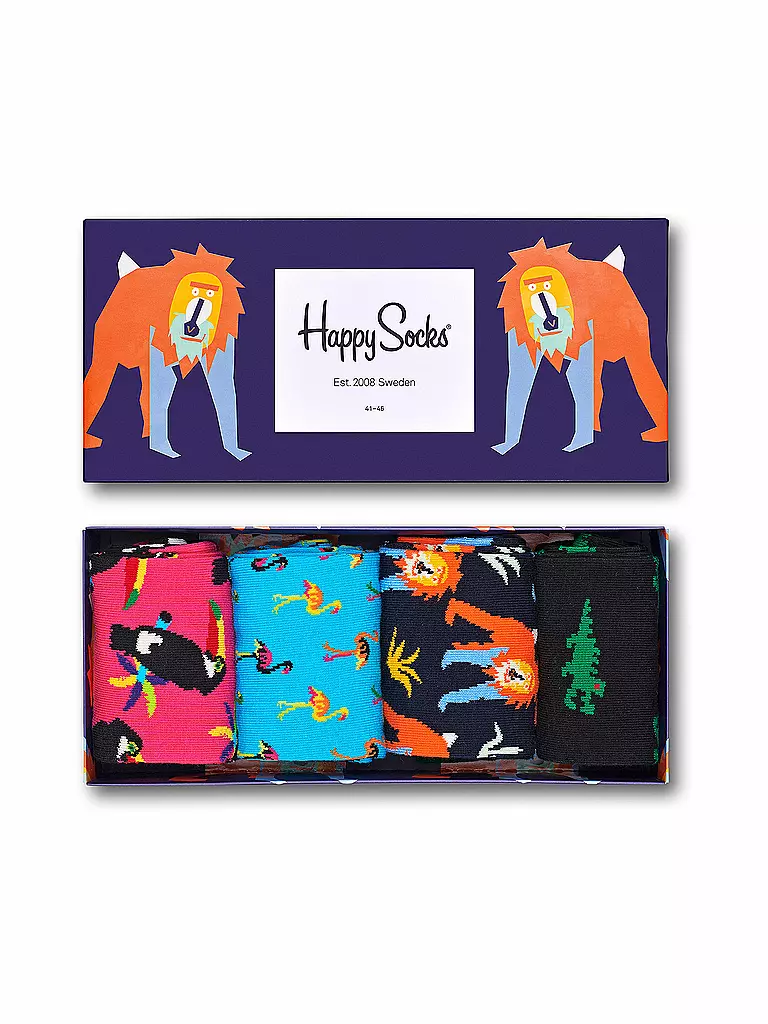 HAPPY SOCKS | Herren-Socken Geschenksbox 4er-Pkg. | bunt