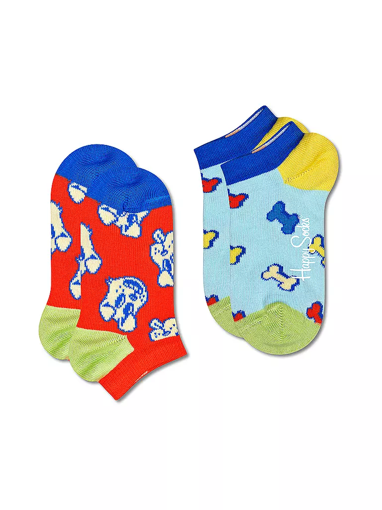 HAPPY SOCKS | Kinder Sneakersocken DOG&BONE 2er Pkg. orange | Rot