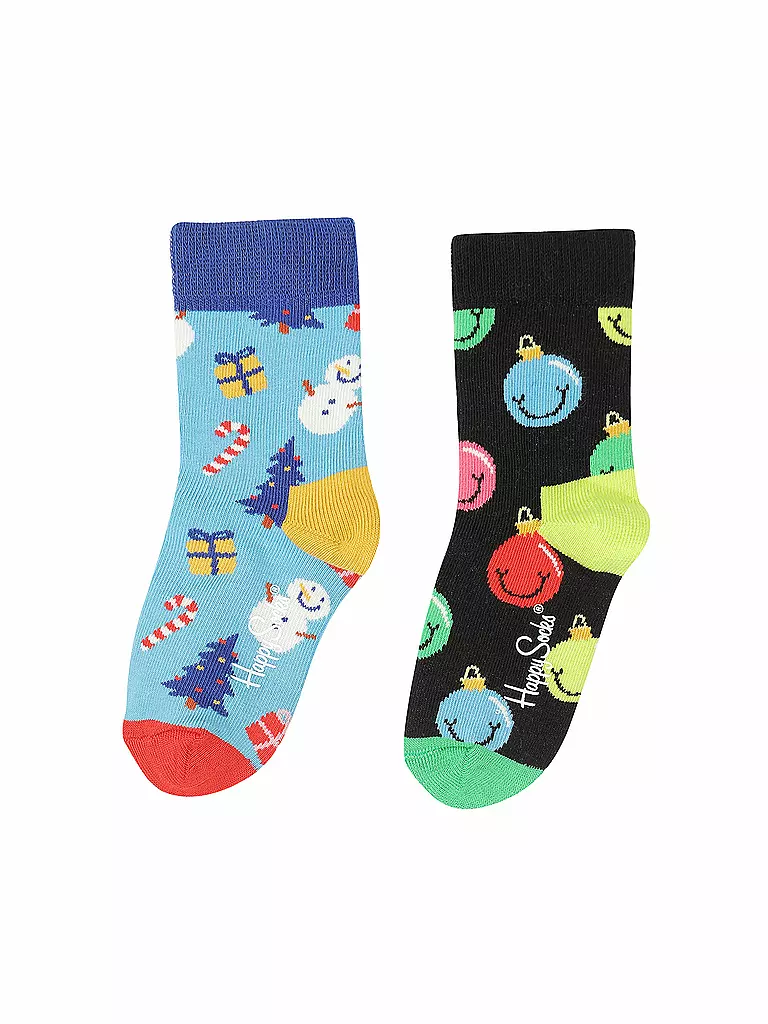 HAPPY SOCKS | Kinder Socken Geschenkset HOLIDAY 2er Pkg. comp 15 | hellblau