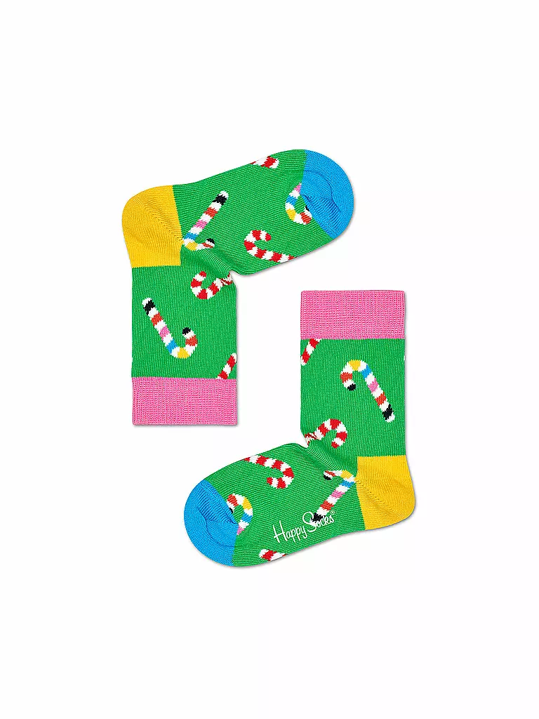 HAPPY SOCKS | Kinder Weihnachts-Socken Candy Cane | bunt