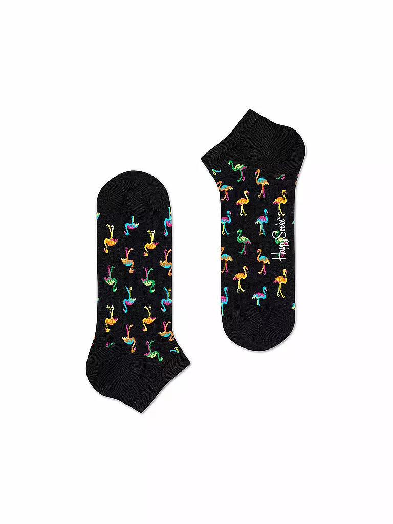 HAPPY SOCKS | Sneakersocken Flamingo | schwarz