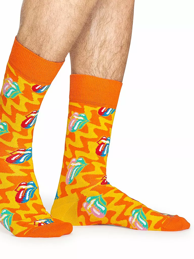 HAPPY SOCKS | Socken "Rolling Stones" (Limited Edition) | gelb