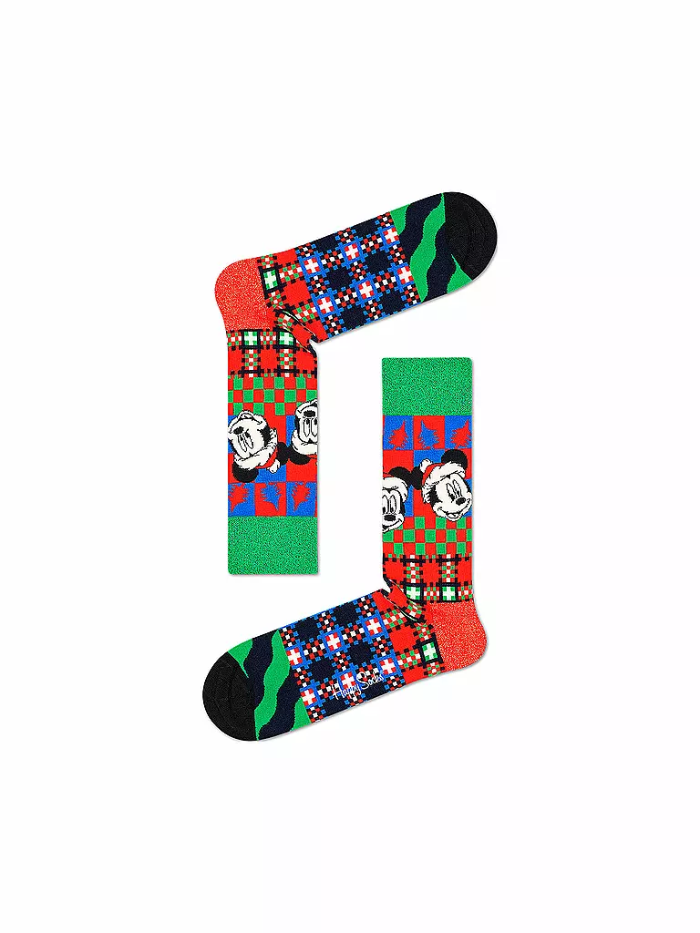 HAPPY SOCKS | Socken Geschenkbox 4er Disney Christmas 41-46 | bunt