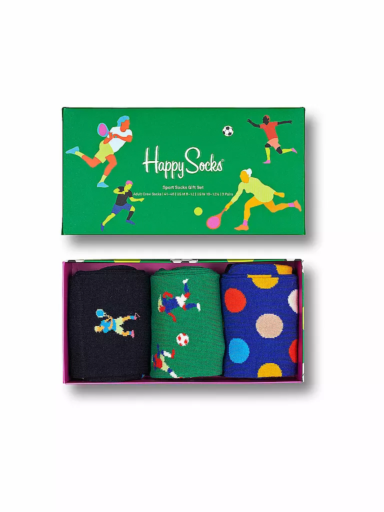 HAPPY SOCKS | Socken Geschenkset Sports 3-er Pkg. 36-40 | bunt