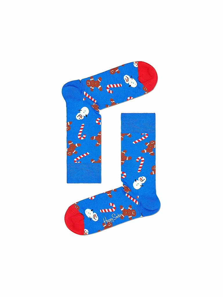 HAPPY SOCKS | Weihnachts-Socken Gingerbread & Snowman | bunt