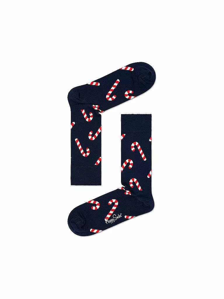 HAPPY SOCKS | Weihnachtssocken Geschenkbox 3er Pkg 36-40 dark blue/navy | rot