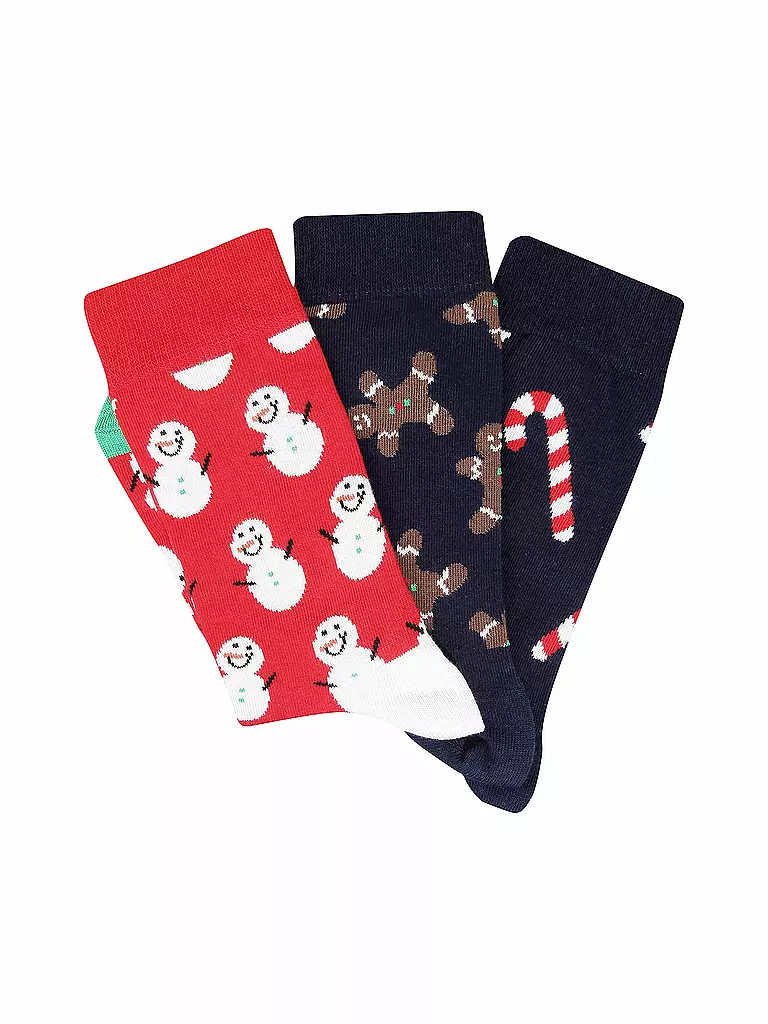 HAPPY SOCKS | Weihnachtssocken Geschenkbox 3er Pkg bunt | bunt